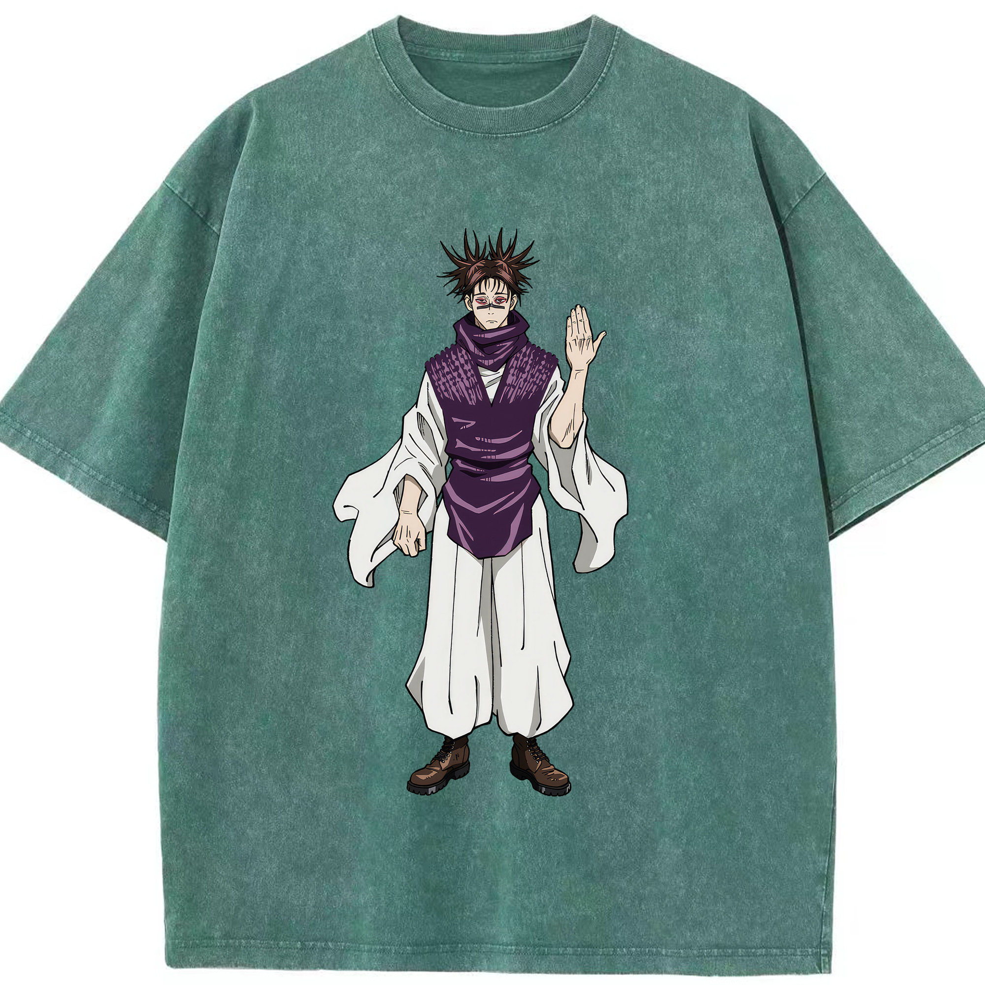 （画像用） 呪術廻戦 Jujutsu Kaisen 綿100% ヴィンテージ風 半袖Tシャツ（フロントプリント）
